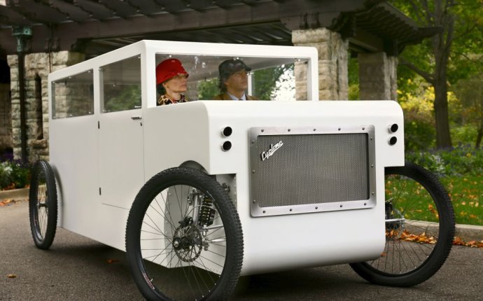 Future Cycles from the Future People are human-powered car-bike