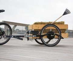 A bike utility trailer set-up