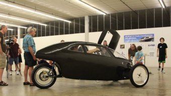 The prototype Raht Racer – Raht standing for Recumbent Human Automobile Transit